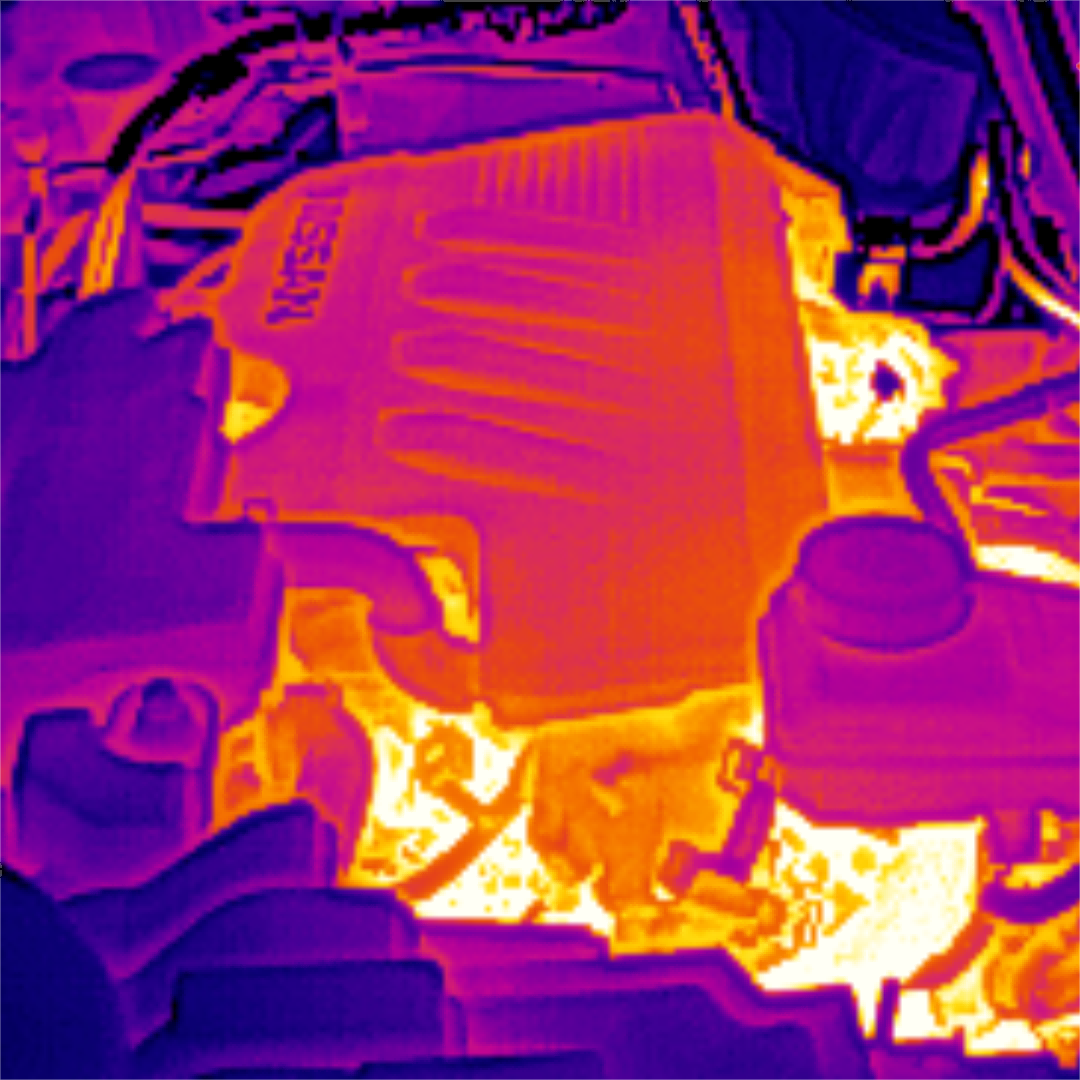 Infrared thermal imager detects car engine failure 1(1)
